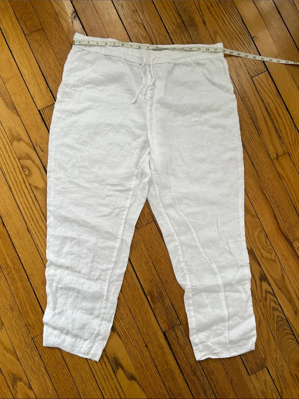 White Linen Pajama Set Size Large - Picture 3 of 6